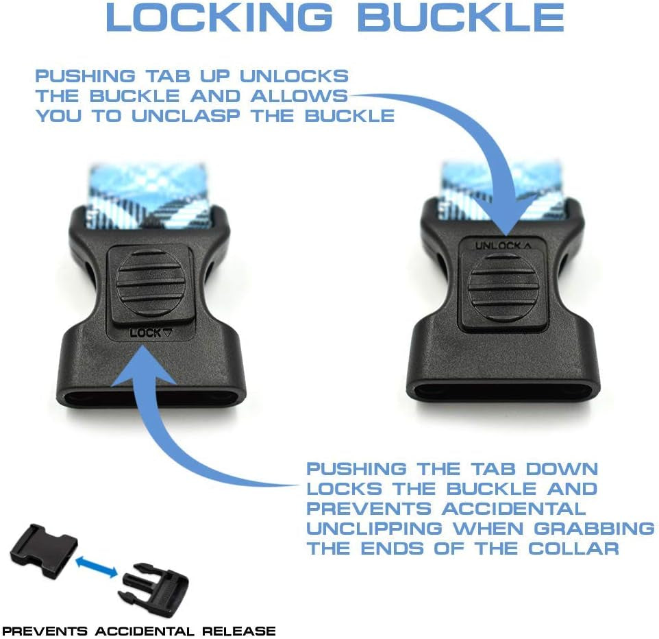 Plaid Pattern NEO Dog Collar - We Donate a Collar to a Dog Rescue for Every Collar Sold (Purple, Large)